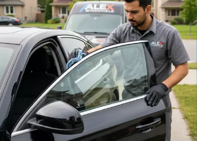 Completed rear window replacement on truck