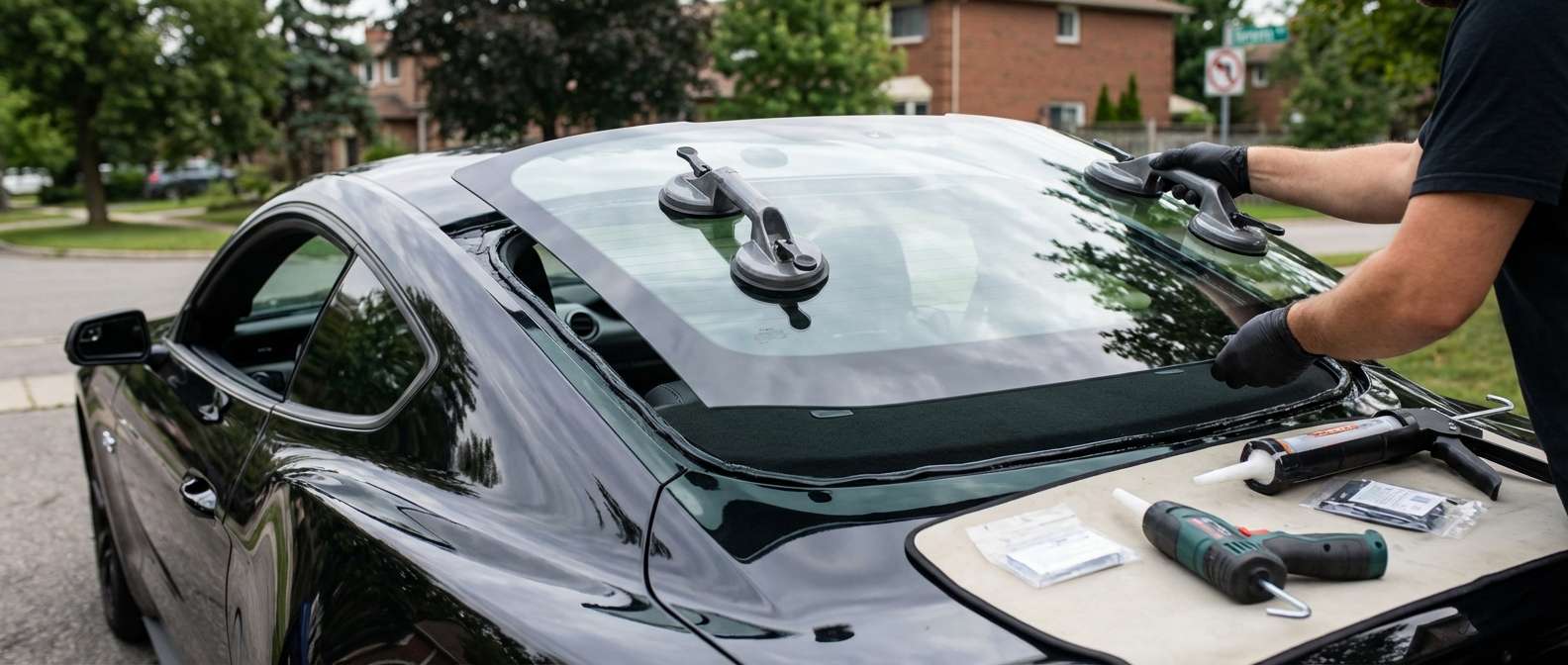 Back Glass Replacement for Ford Mustang 2015-2023 by Alexwindshield