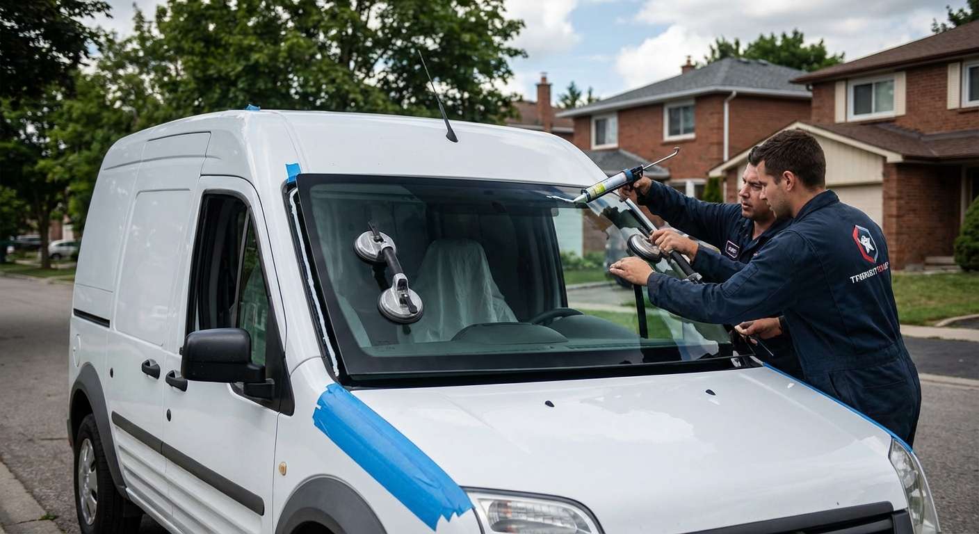Windshield Replacement for Ford Transit Connect 2010-2013 by Alexwindshield