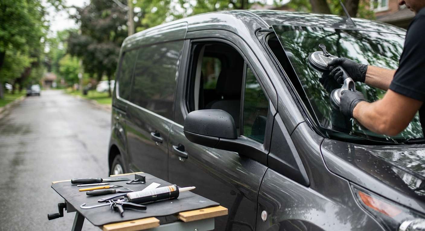 Vent Glass Replacement for Ford Transit Connect 2014-2023 by Alexwindshield