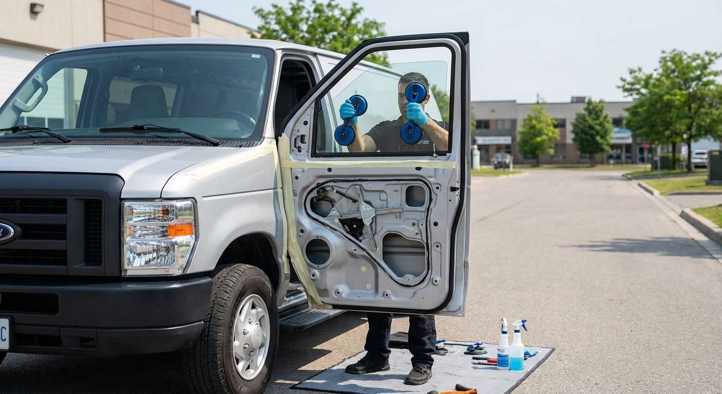 Door Glass Replacement for Ford E-Series Van 1992-2024 by Alexwindshield