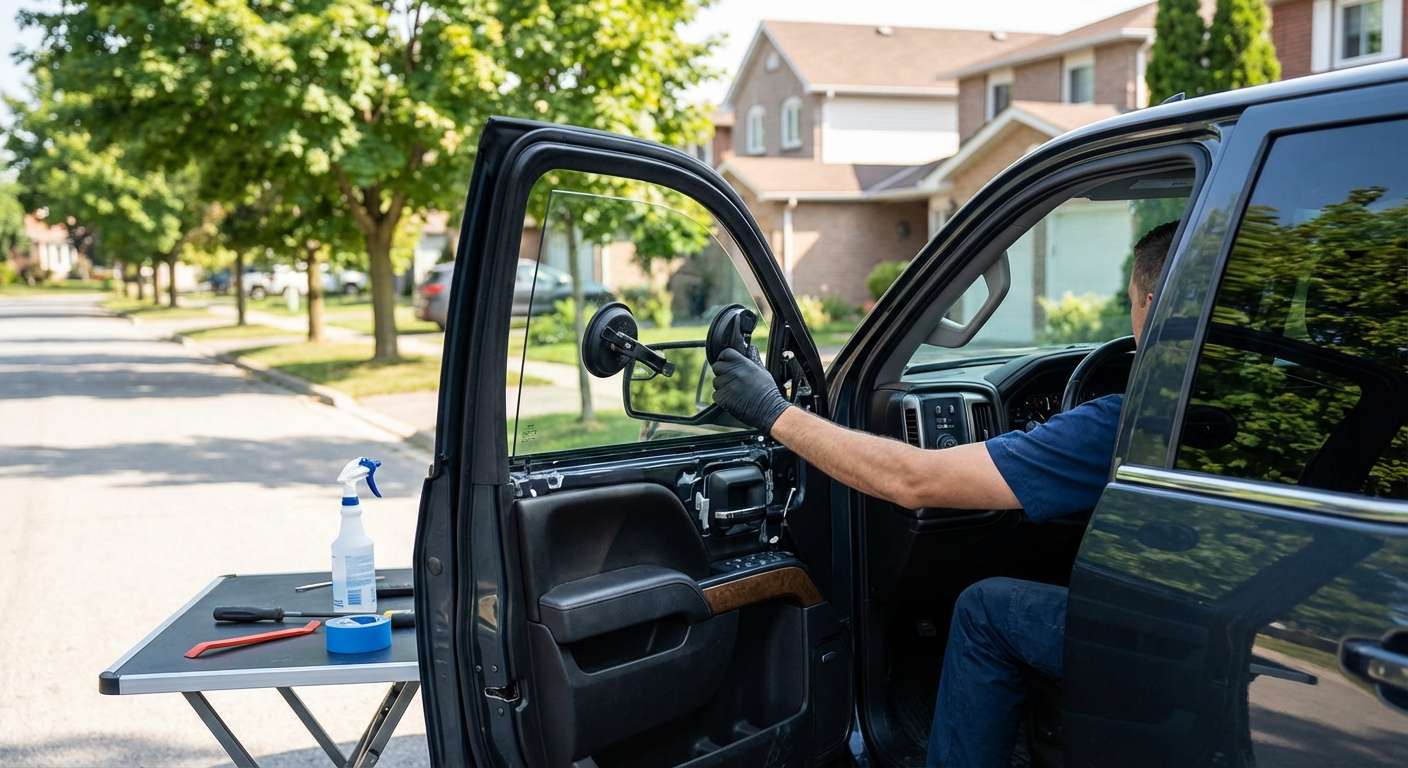 Door Glass Replacement for GMC Sierra 1500 2014-2018 by Alexwindshield