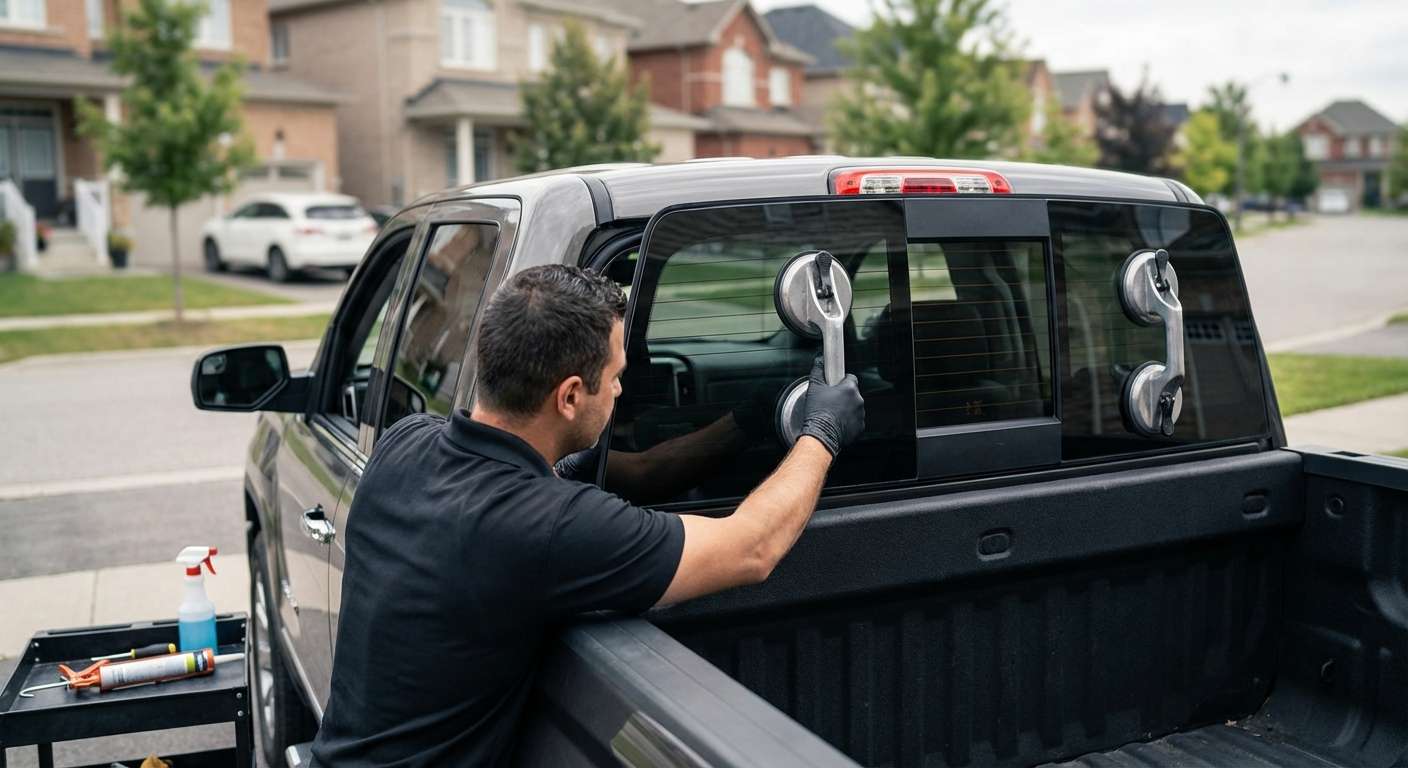 Back Glass Replacement for GMC Sierra 1500 2014-2018 by Alexwindshield