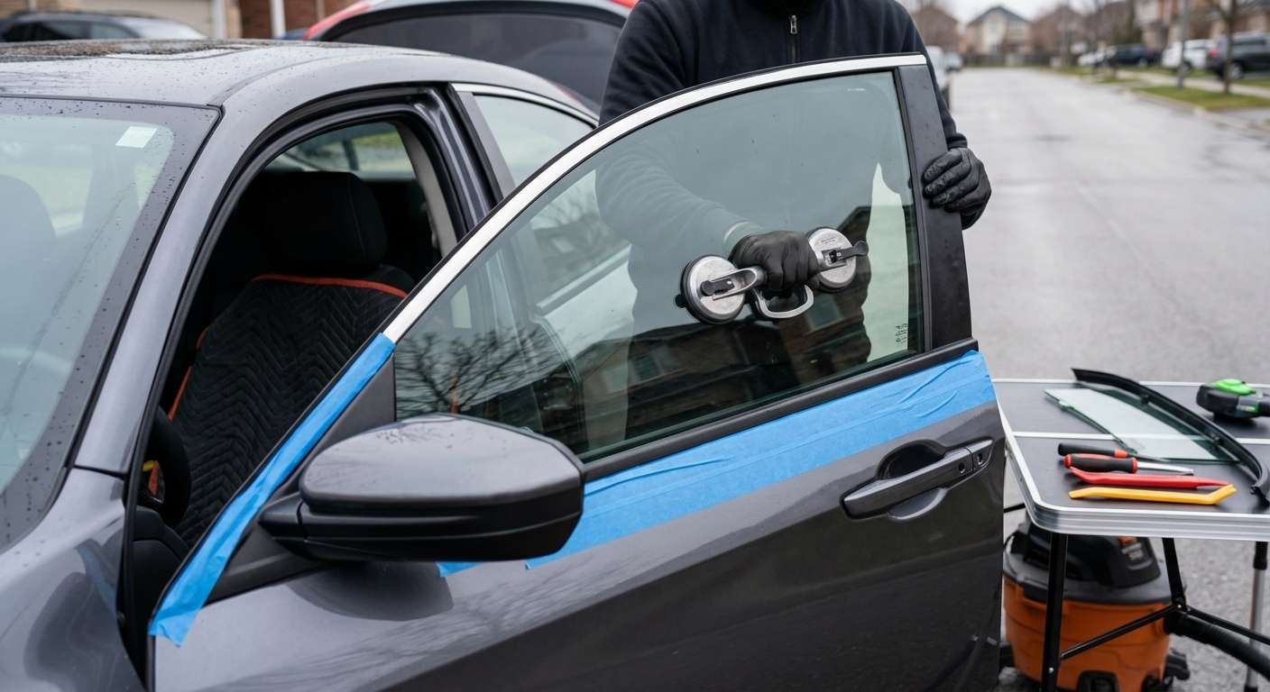 Door Glass Replacement for Honda Civic 2016-2021 by Alexwindshield