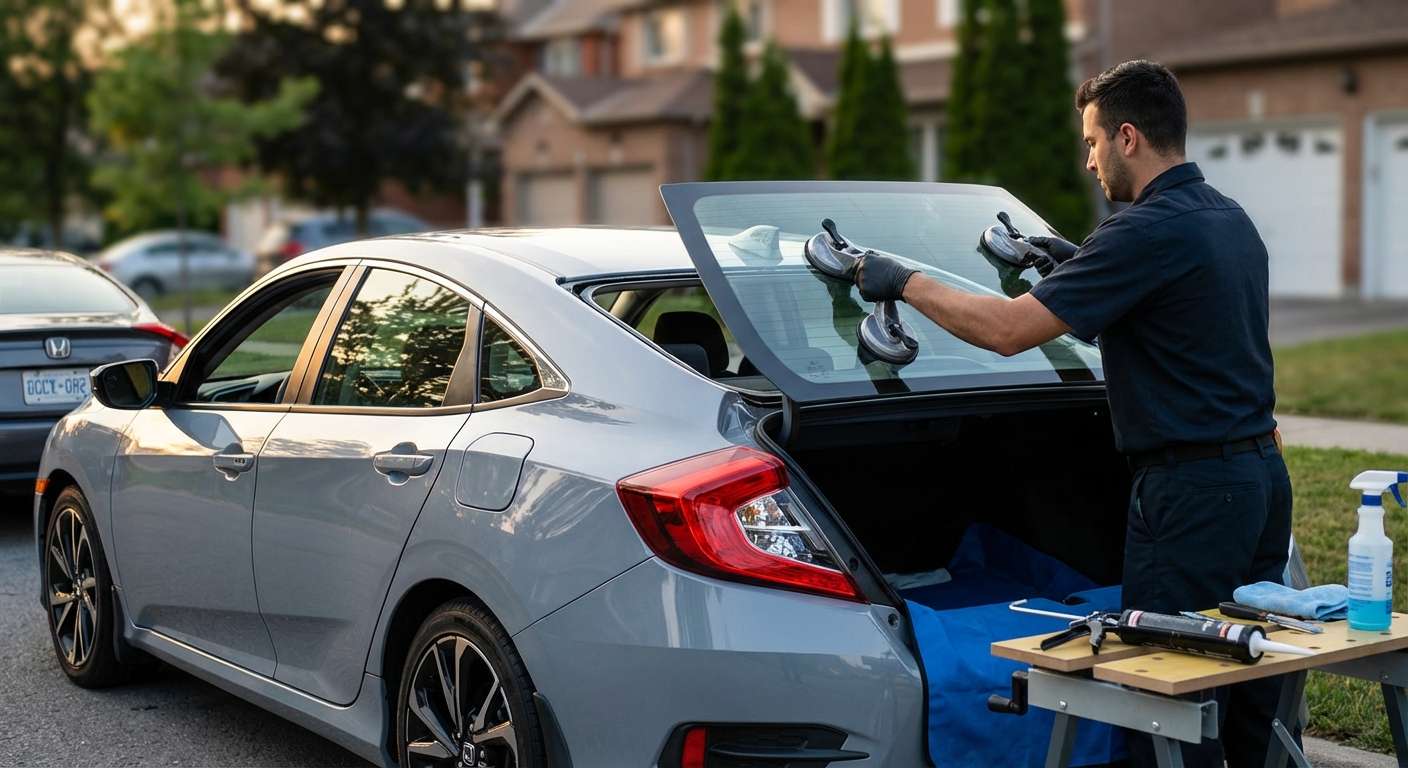 Back Glass Replacement for Honda Civic 2016-2021 by Alexwindshield