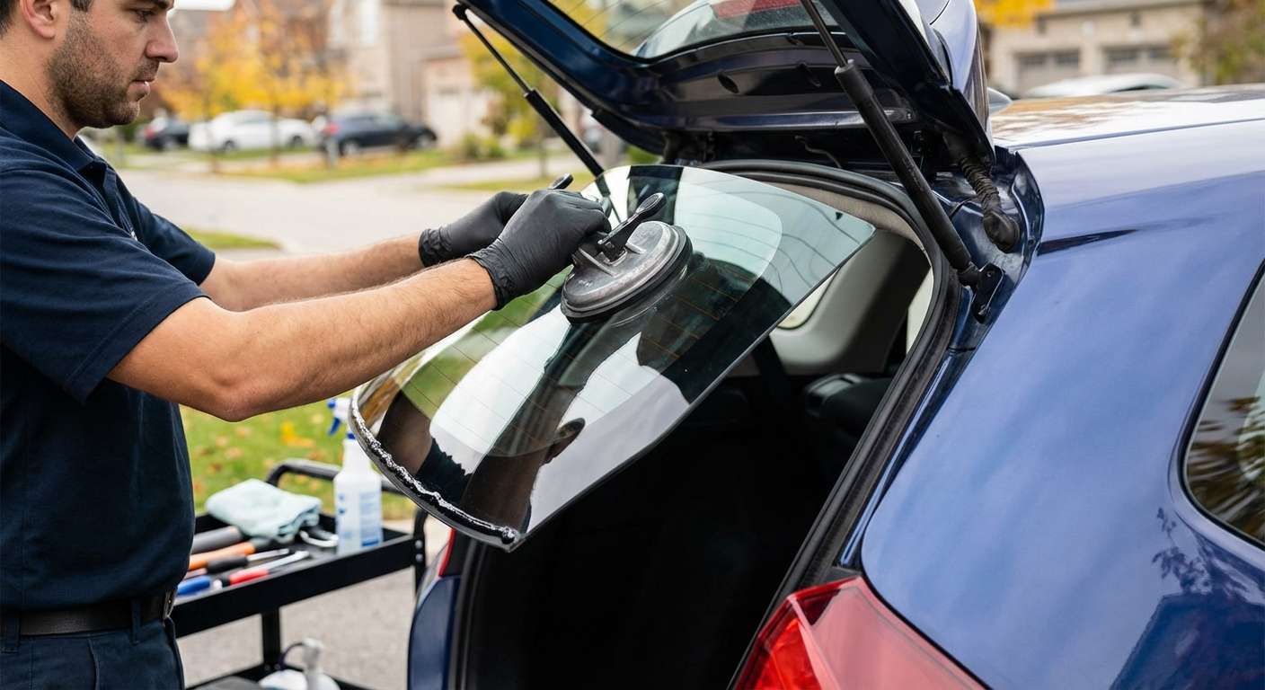 Back Glass Replacement for Honda Fit 2007-2020 by Alexwindshield