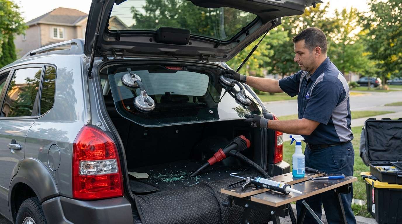 Back Glass Replacement for Hyundai Tucson 2005-2009 by Alexwindshield
