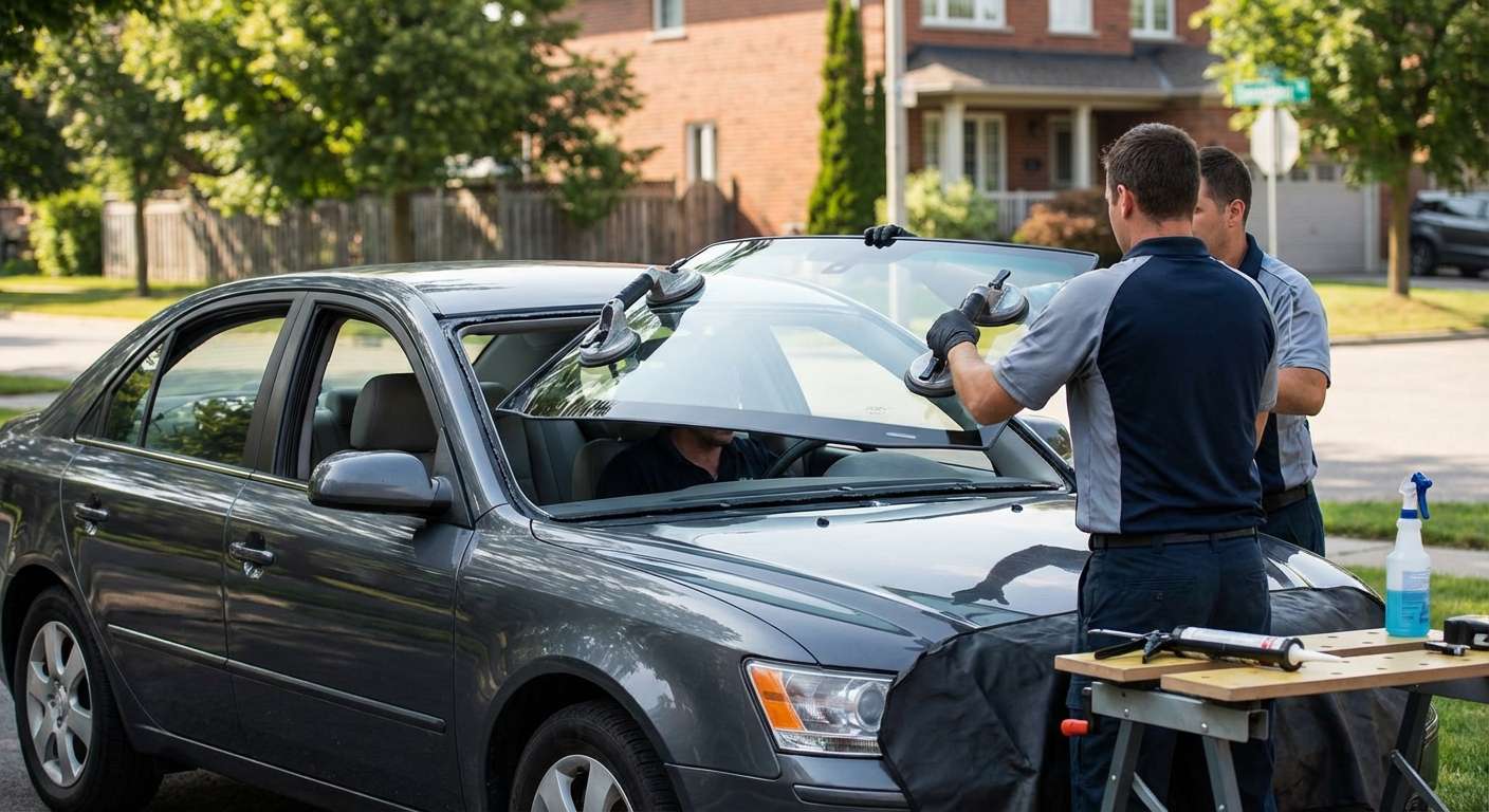 Windshield Replacement for Hyundai Sonata 2006-2010 by Alexwindshield
