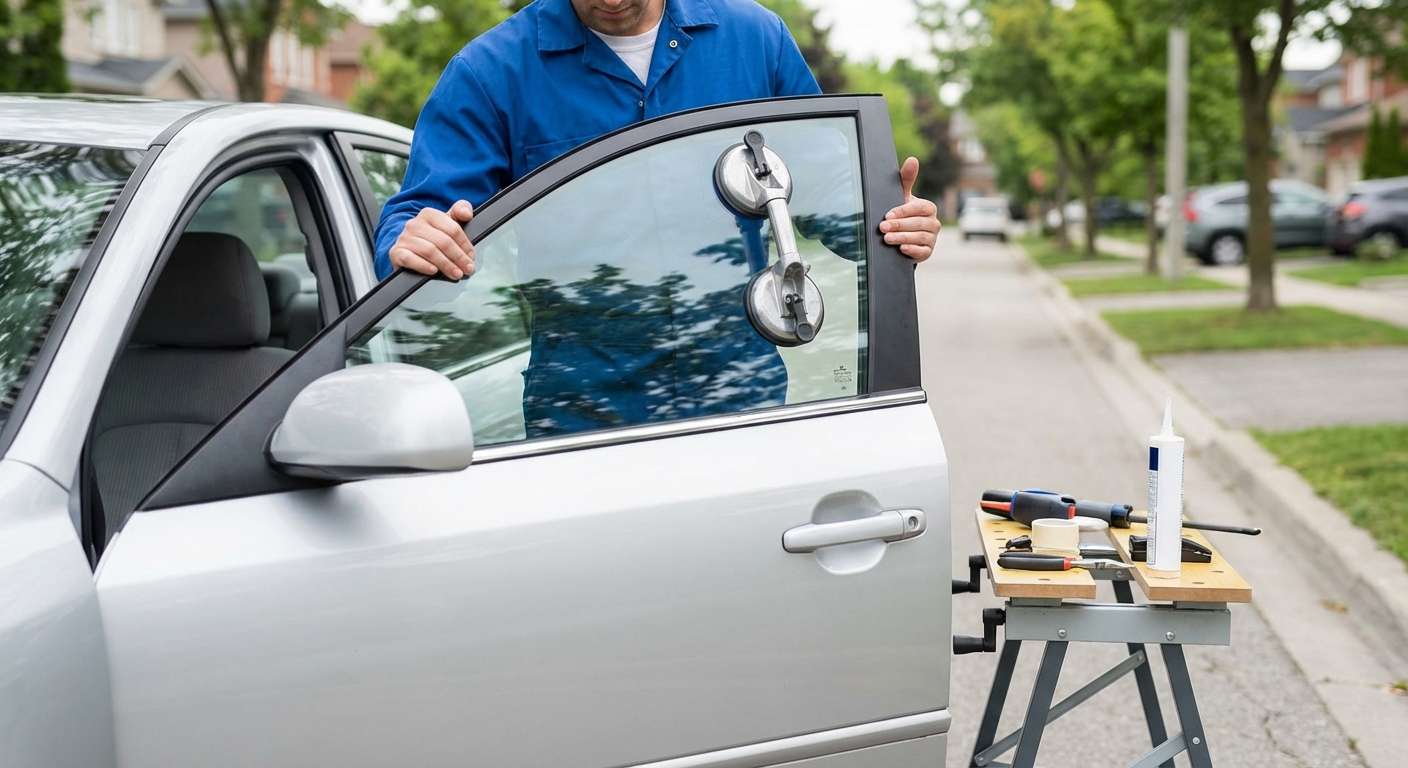 Door Glass Replacement for Hyundai Sonata 2006-2010 by Alexwindshield