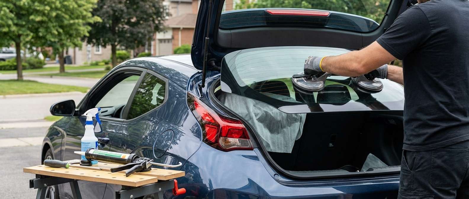Back Glass Replacement for Hyundai Veloster 2019-2022 by Alexwindshield