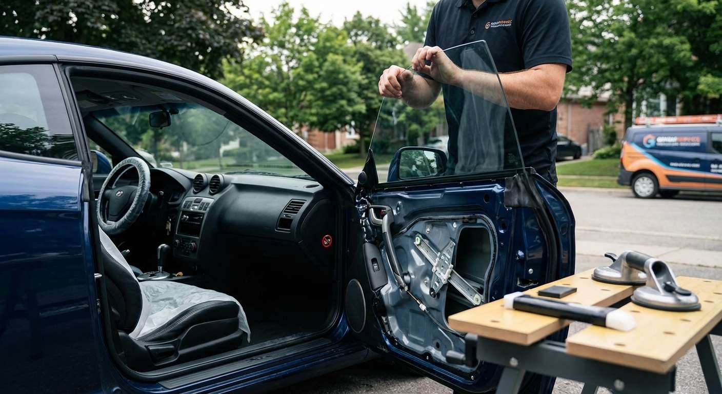 Door Glass Replacement for Hyundai Tiburon 2003-2008 by Alexwindshield