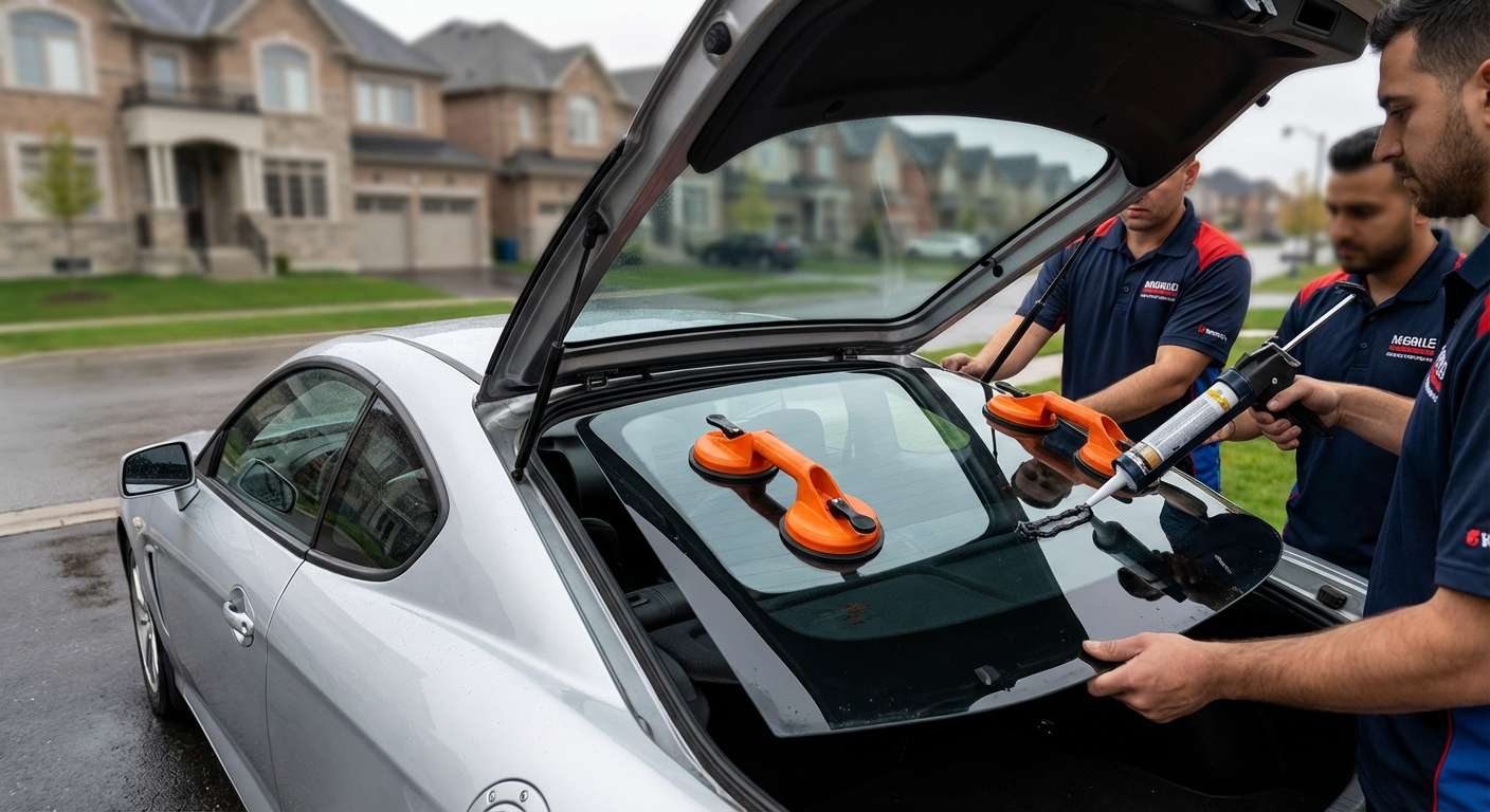 Back Glass Replacement for Hyundai Tiburon 2003-2008 by Alexwindshield