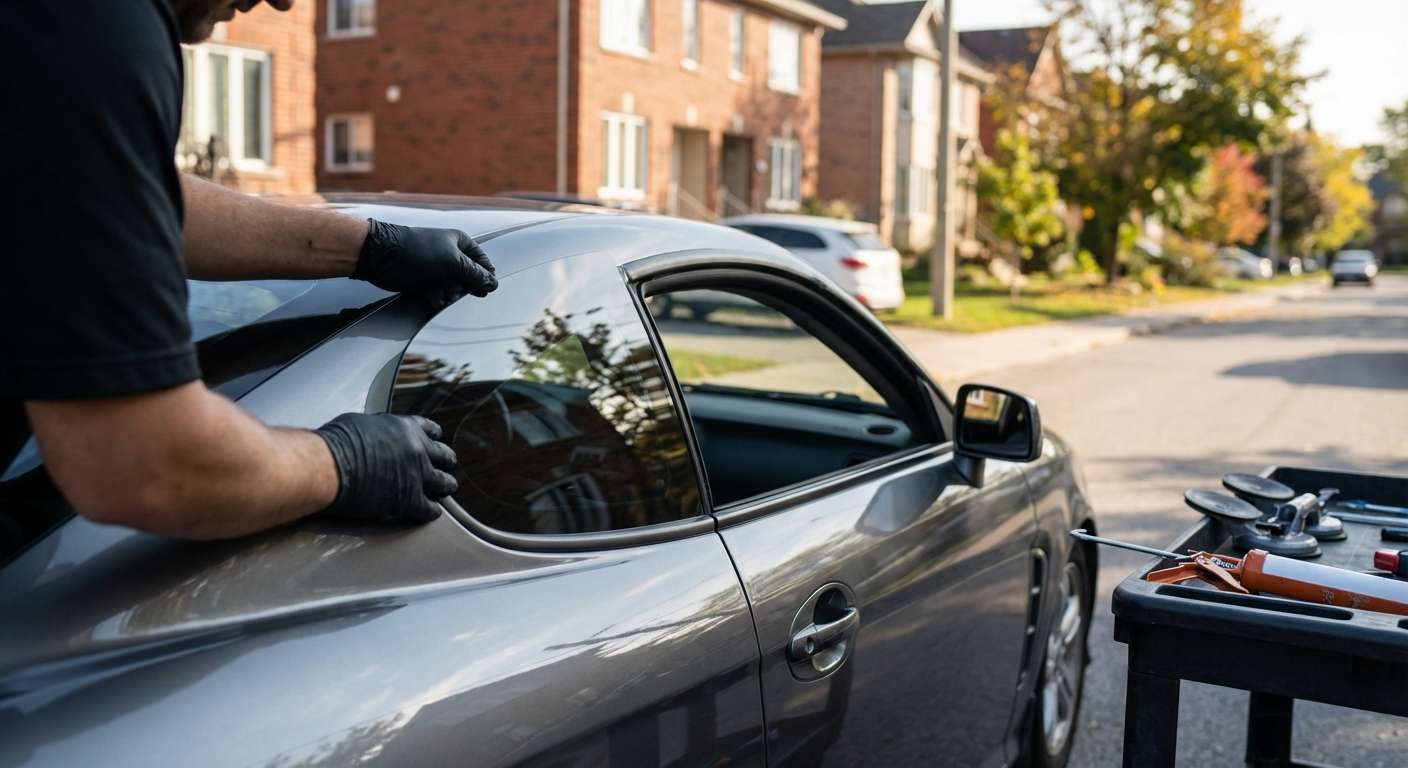 Vent Glass Replacement for Hyundai Tiburon 2003-2008 by Alexwindshield