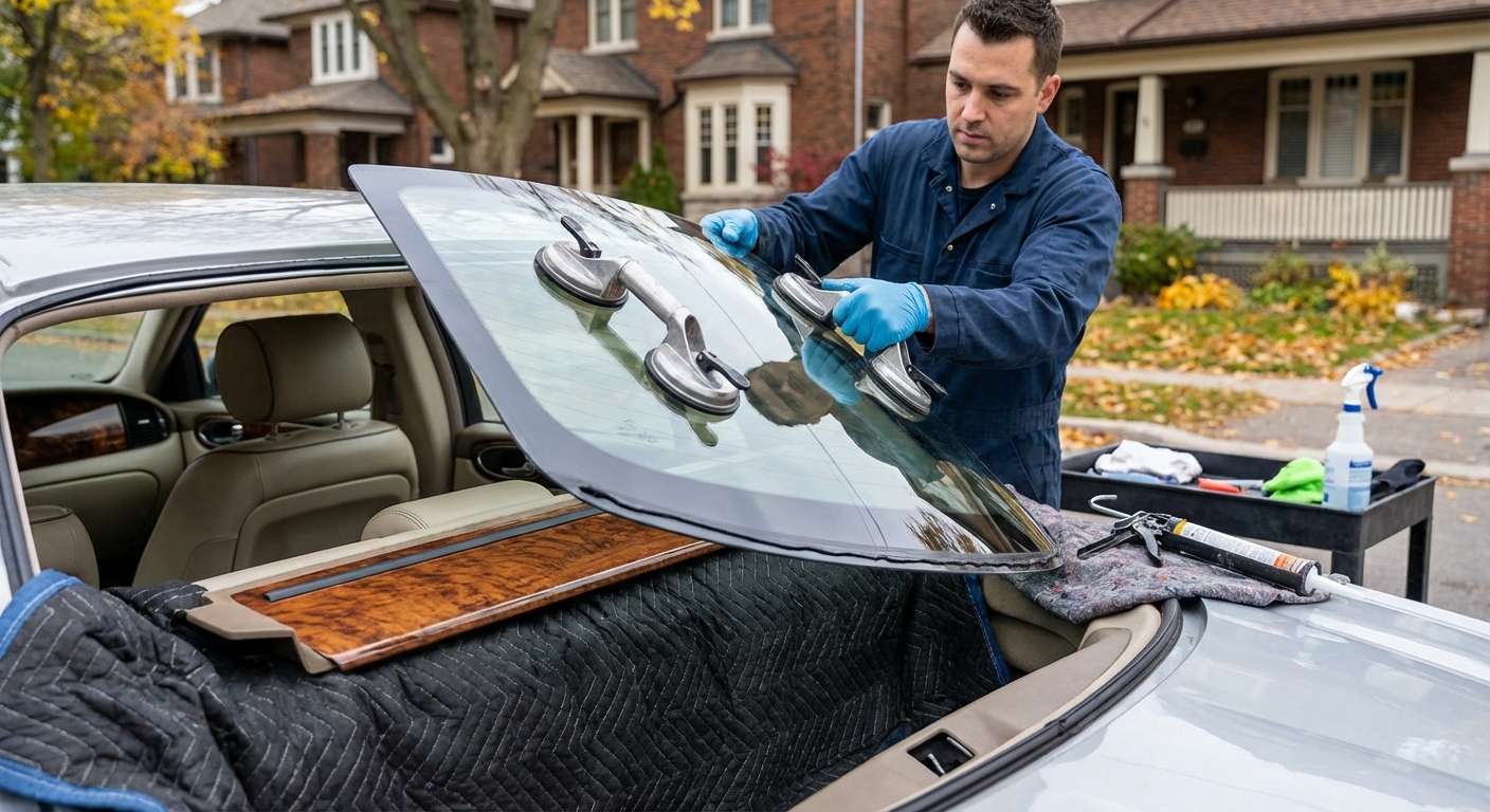 Back Glass Replacement for Jaguar XJ 2004-2009 by Alexwindshield