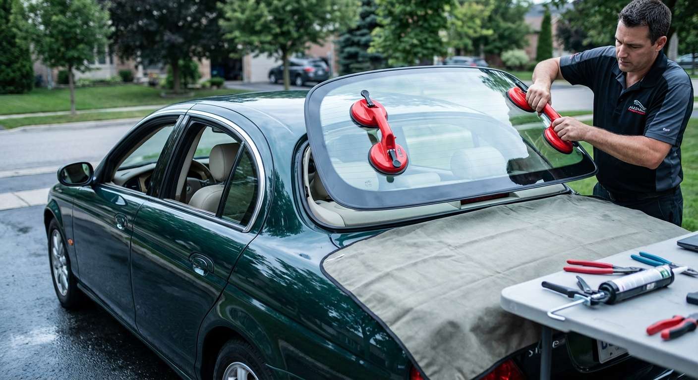 Back Glass Replacement for Jaguar S-Type 2000-2008 by Alexwindshield