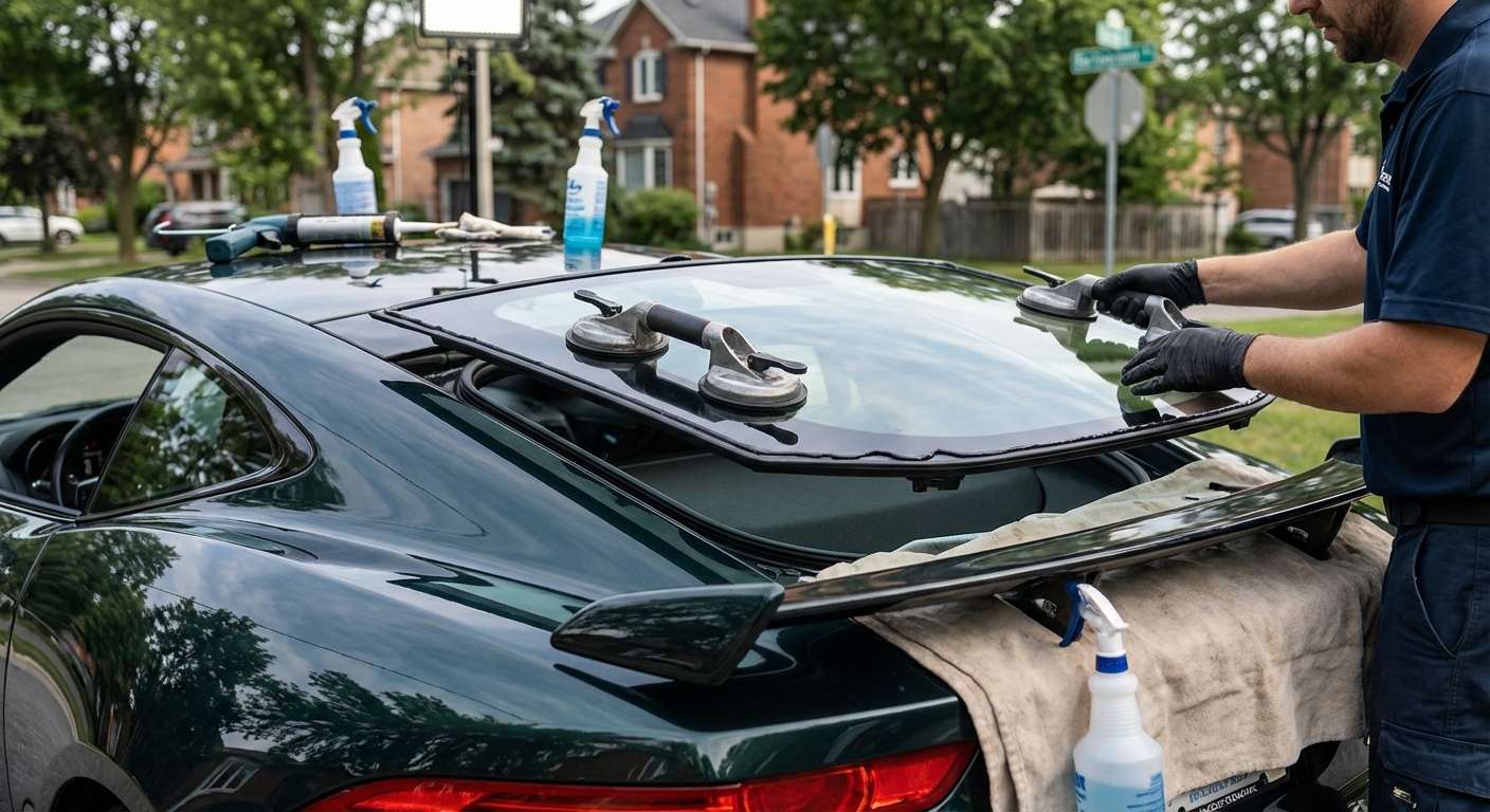 Back Glass Replacement for Jaguar F-Type 2014-2024 by Alexwindshield