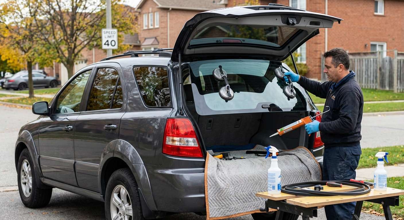 Back Glass Replacement for Kia Sorento 2003-2009 by Alexwindshield