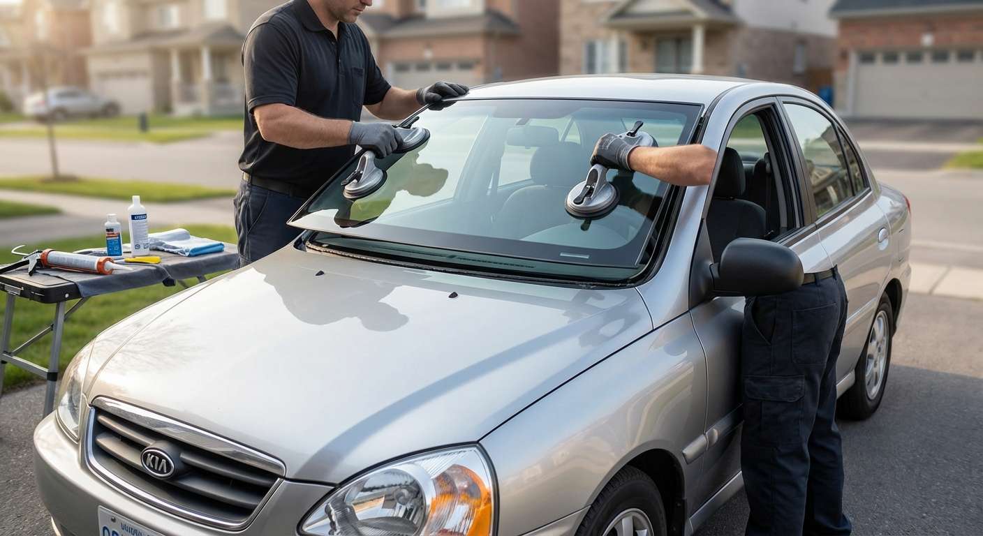 Windshield Replacement for Kia Rio 2001-2005 by Alexwindshield