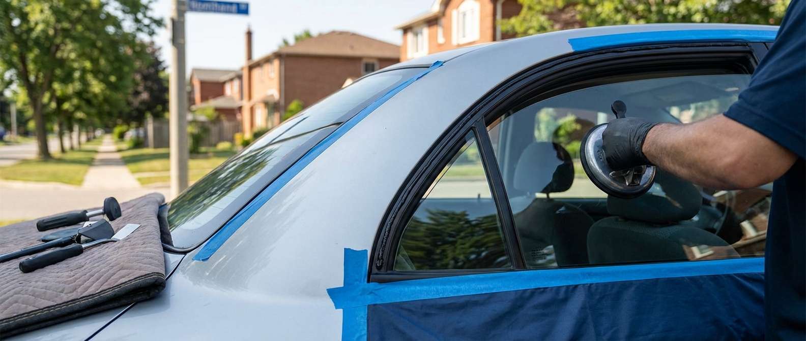 Quarter Glass Replacement for Kia Rio 2001-2005 by Alexwindshield
