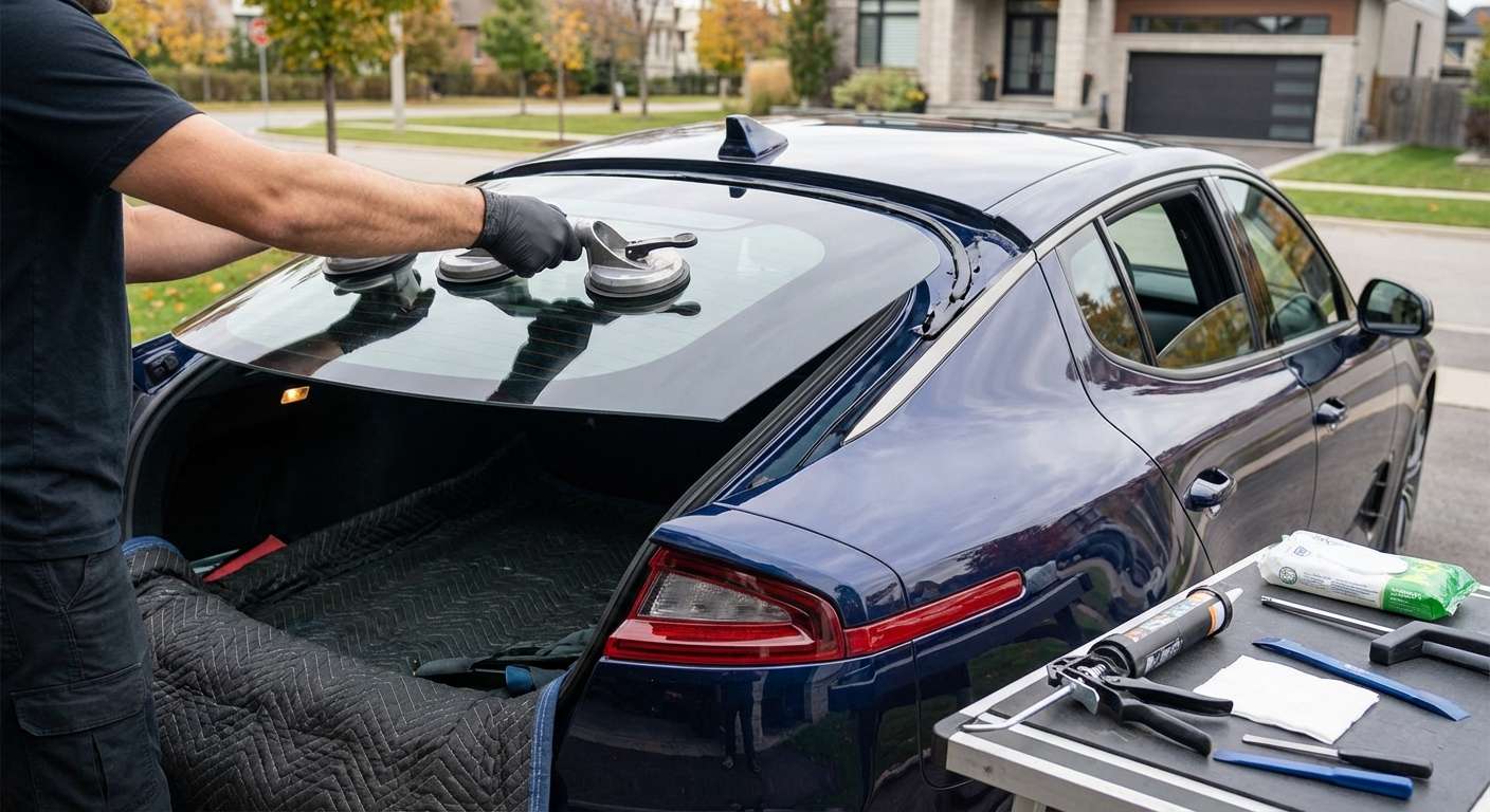 Back Glass Replacement for Kia Stinger 2018-2023 by Alexwindshield