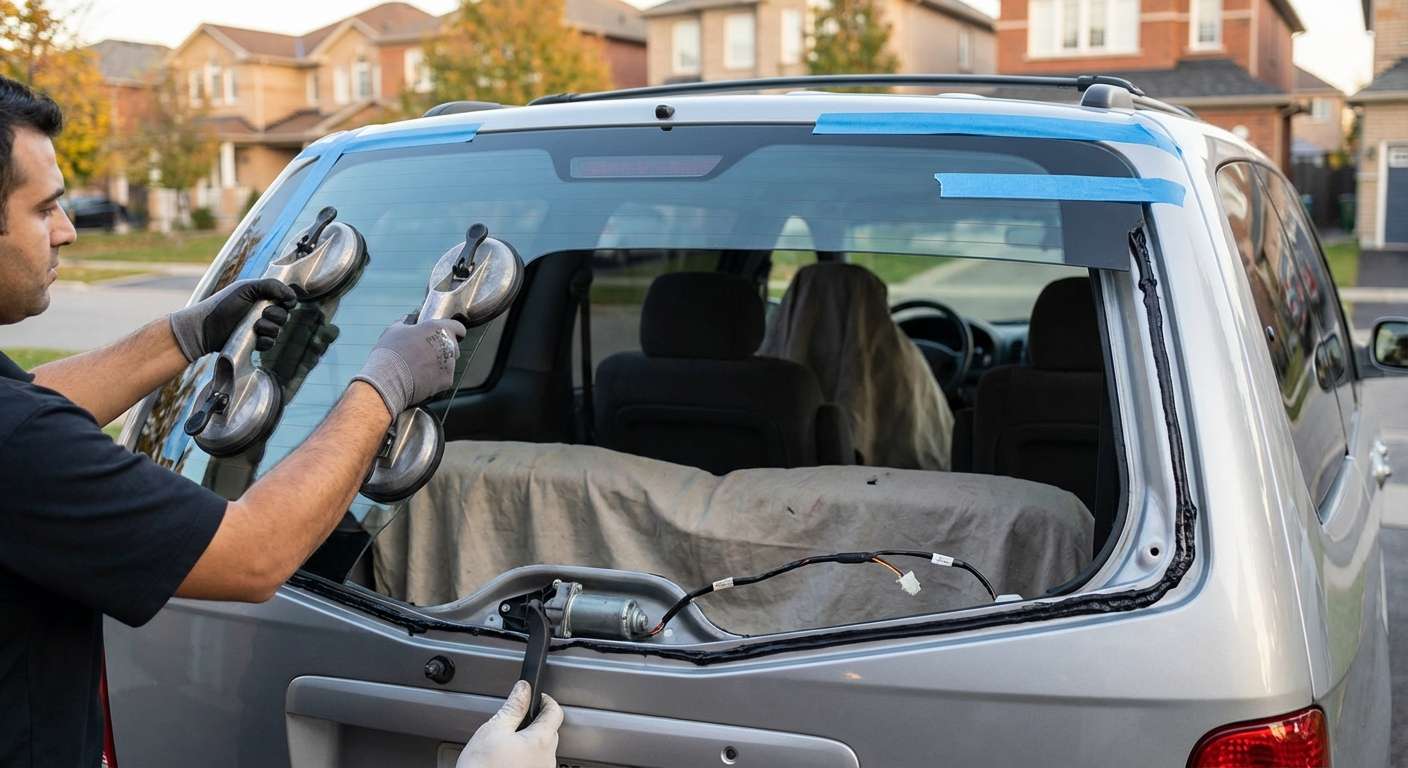 Back Glass Replacement for Kia Sedona 2002-2005 by Alexwindshield