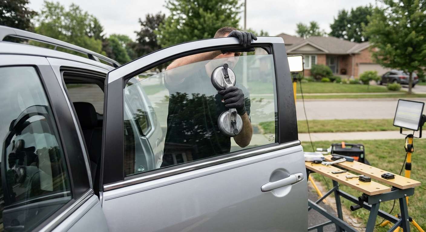 Door Glass Replacement for Mitsubishi Outlander 2007-2013 by Alexwindshield