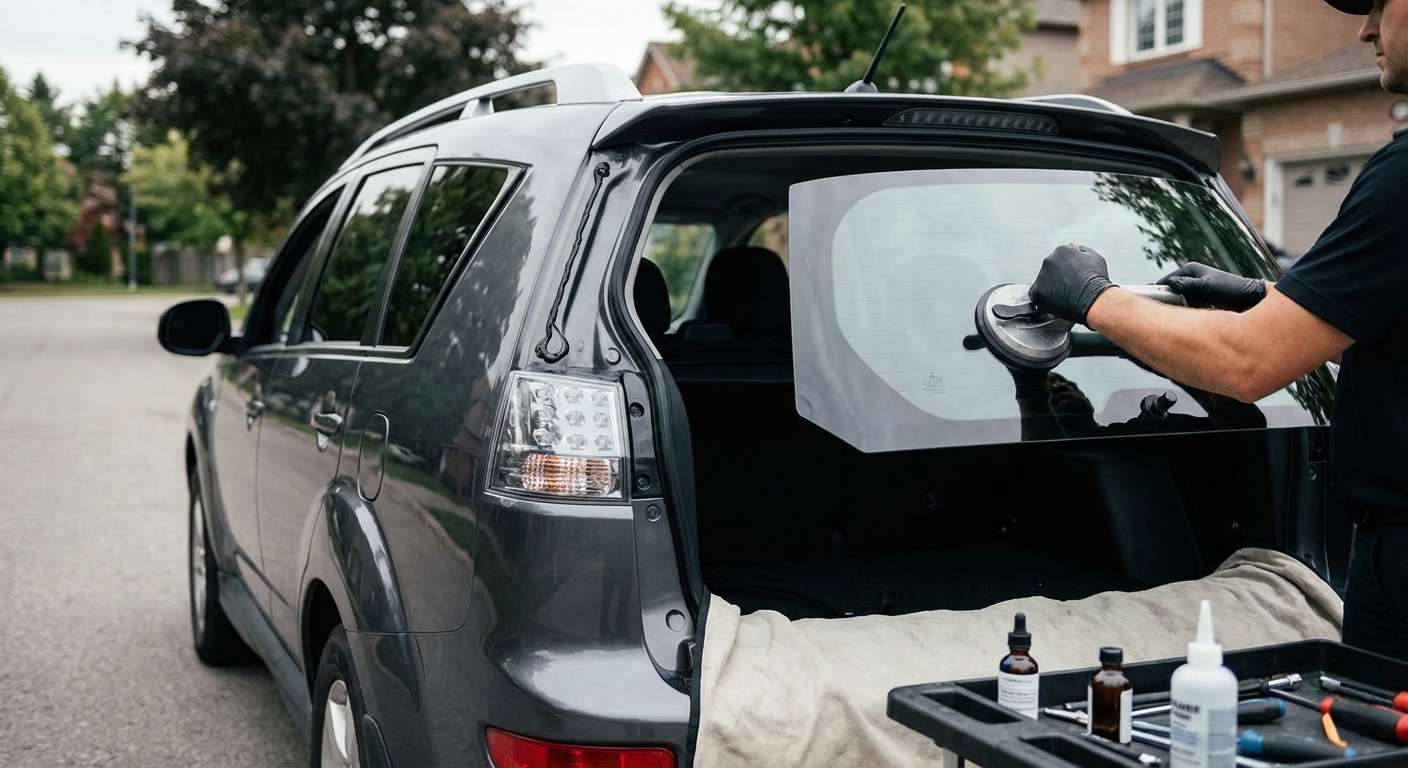 Back Glass Replacement for Mitsubishi Outlander 2007-2013 by Alexwindshield