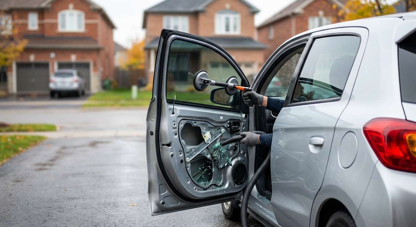 Door Glass Replacement for Mitsubishi Mirage 2014-2024 by Alexwindshield