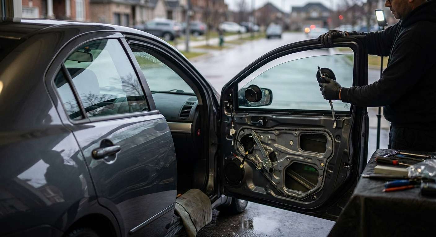 Door Glass Replacement for Mitsubishi Galant 2004-2012 by Alexwindshield