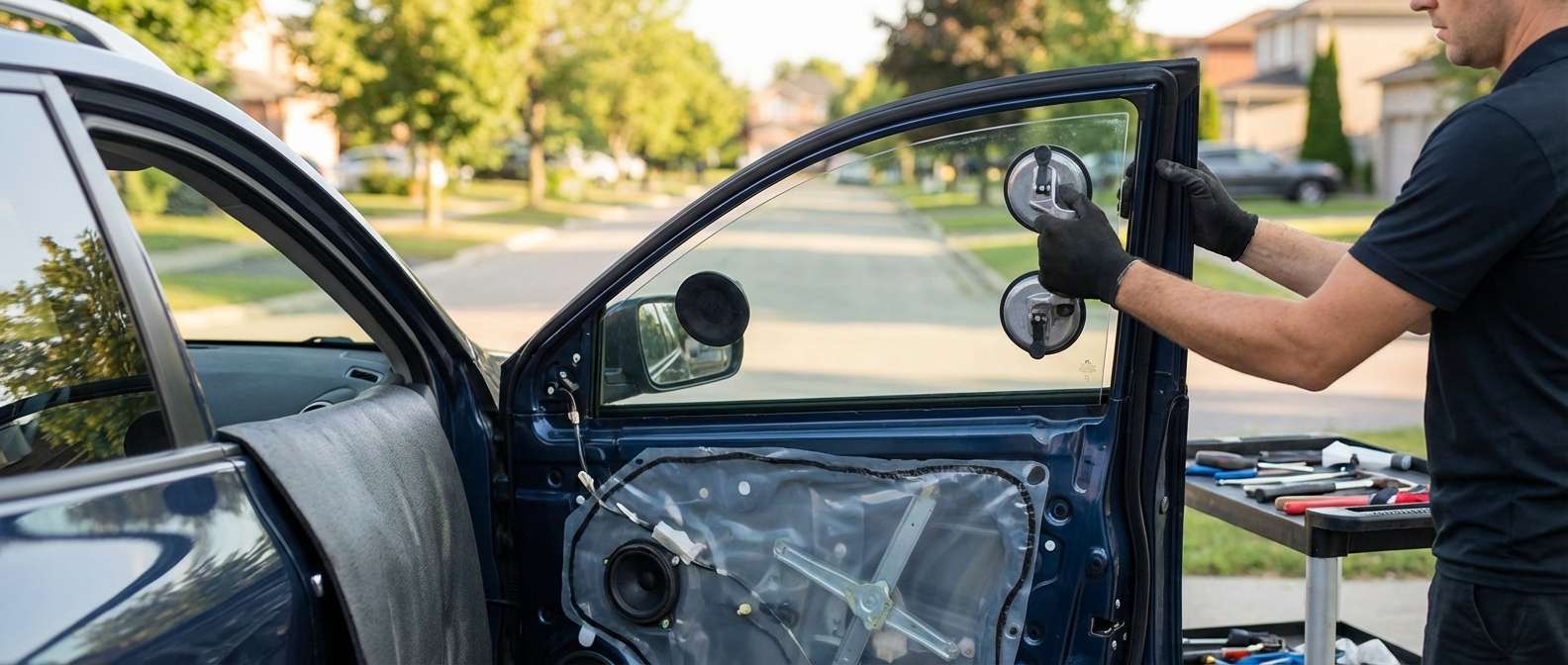 Door Glass Replacement for Nissan Rogue 2008-2013 by Alexwindshield