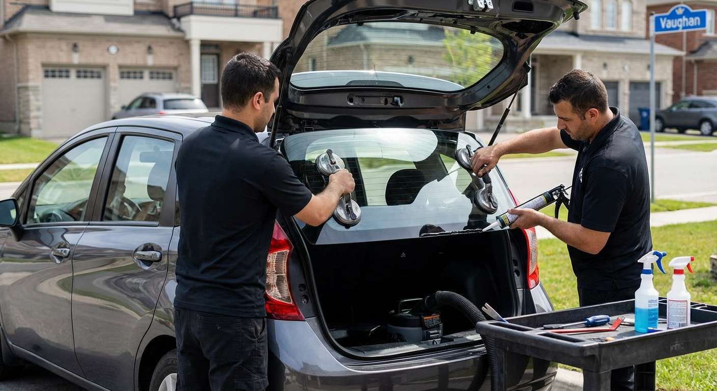 Back Glass Replacement for Nissan Versa / Versa Note 2007-2019 by Alexwindshield