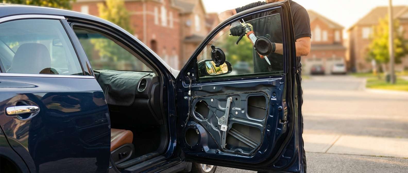 Door Glass Replacement for Nissan Maxima 2009-2015 by Alexwindshield