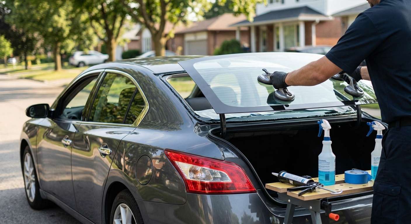 Back Glass Replacement for Nissan Maxima 2009-2015 by Alexwindshield