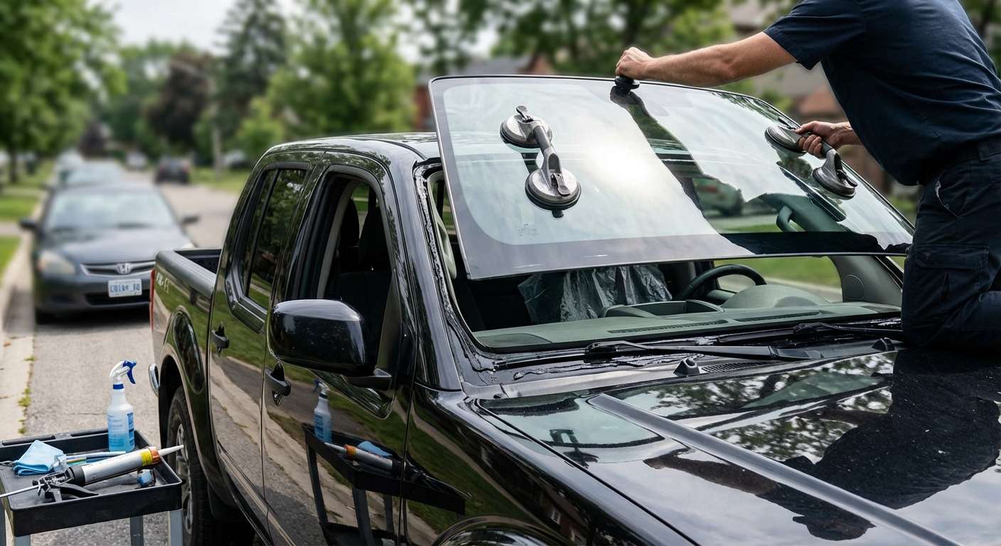 Windshield Replacement for Nissan Frontier 2005-2021 by Alexwindshield