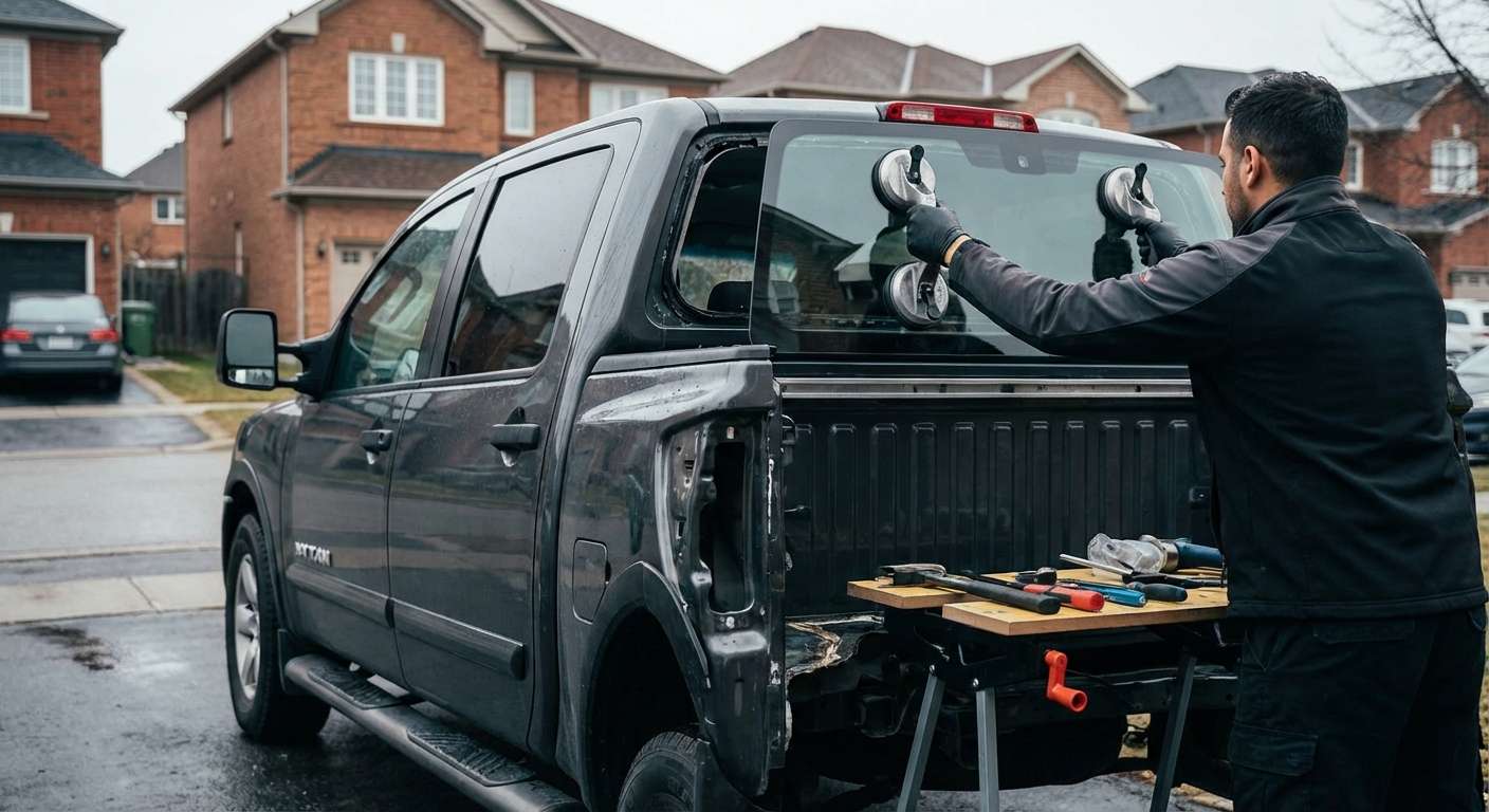 Back Glass Replacement for Nissan Titan 2004-2015 by Alexwindshield