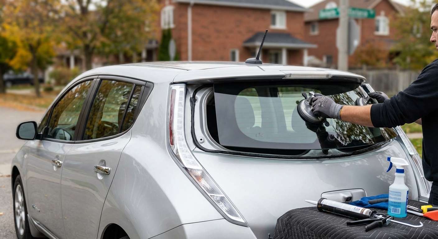 Back Glass Replacement for Nissan Leaf (EV) 2011-2017 by Alexwindshield