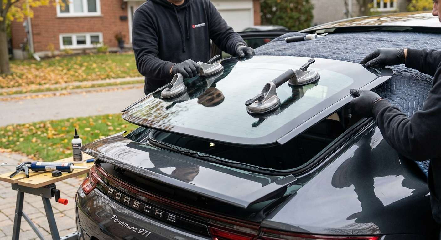 Back Glass Replacement for Porsche Panamera 2017-2024 (971) by Alexwindshield