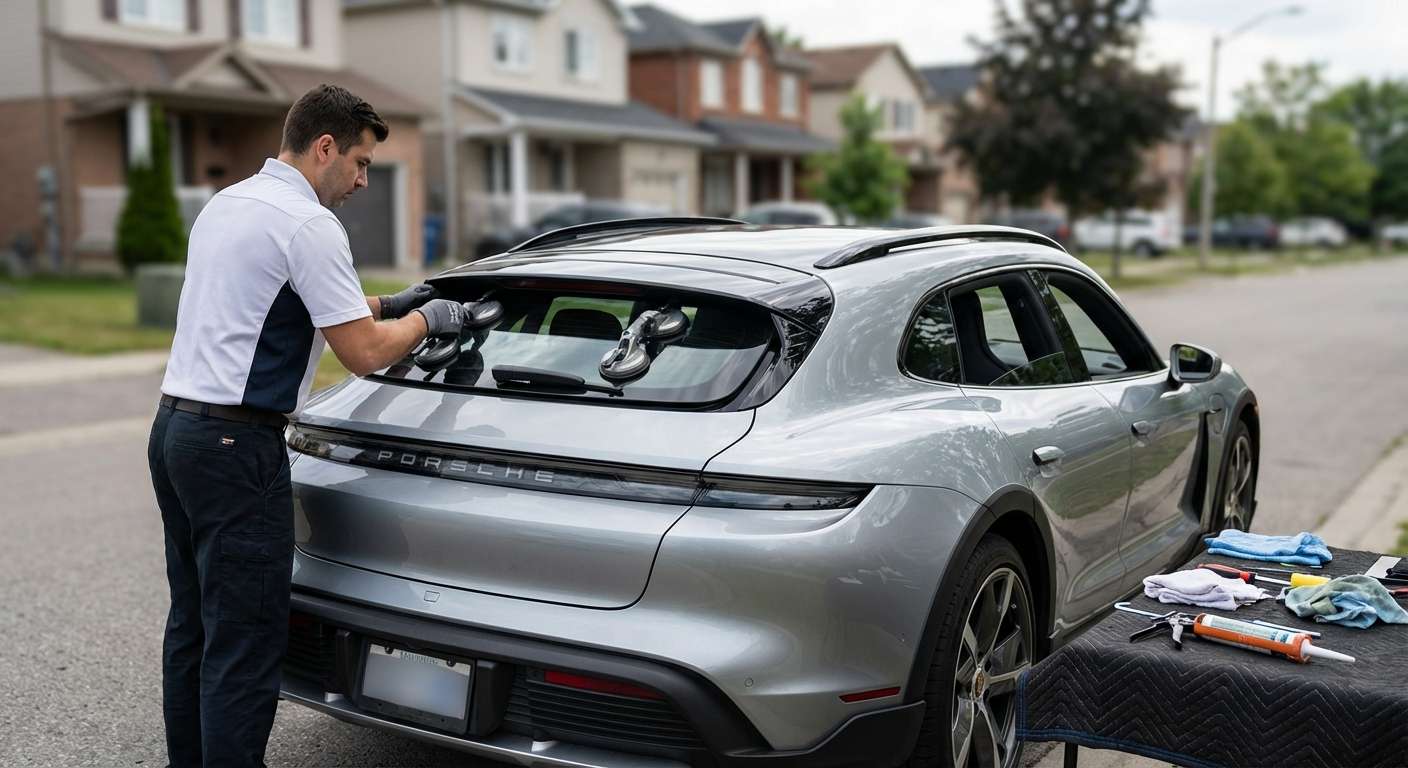 Back Glass Replacement for Porsche Taycan (EV) 2020-2024 (9J1) by Alexwindshield