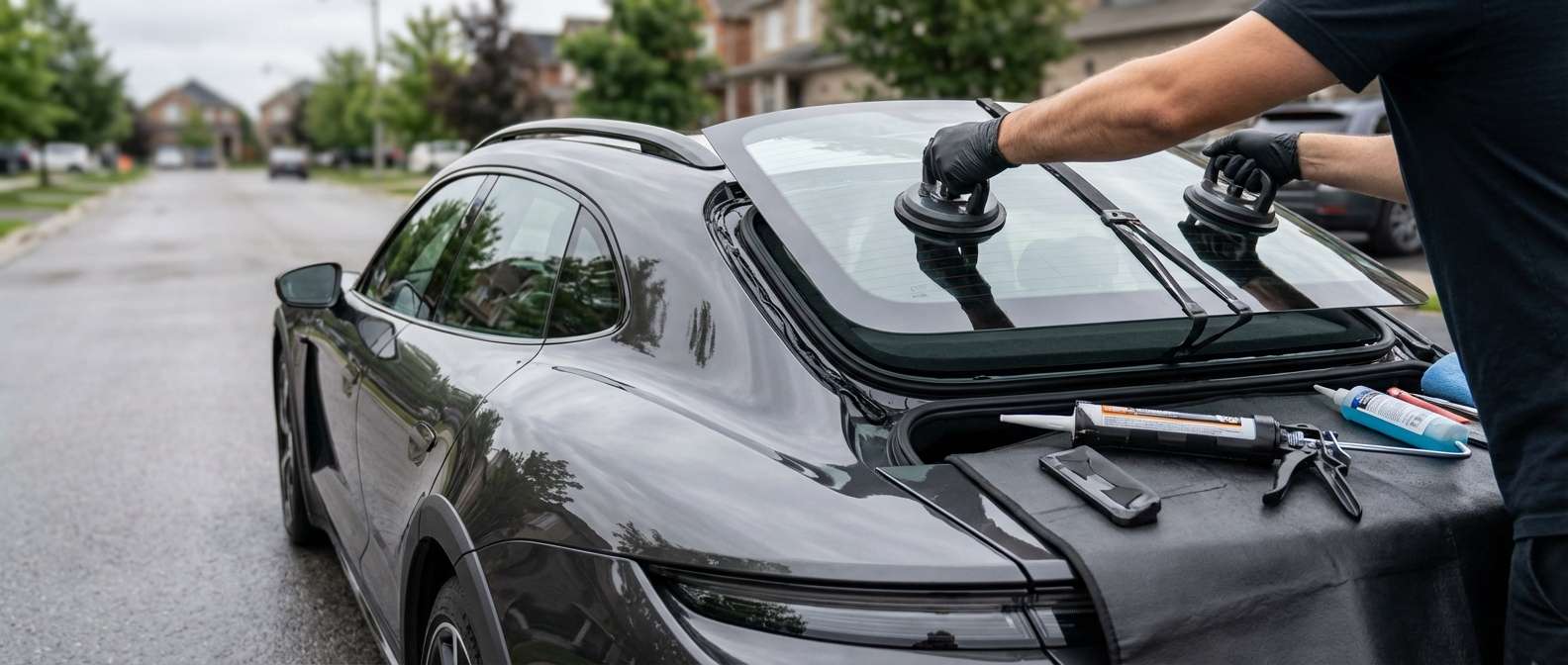 Back Glass Replacement for Porsche Taycan (EV) 2025-2027 (9J1-II) by Alexwindshield