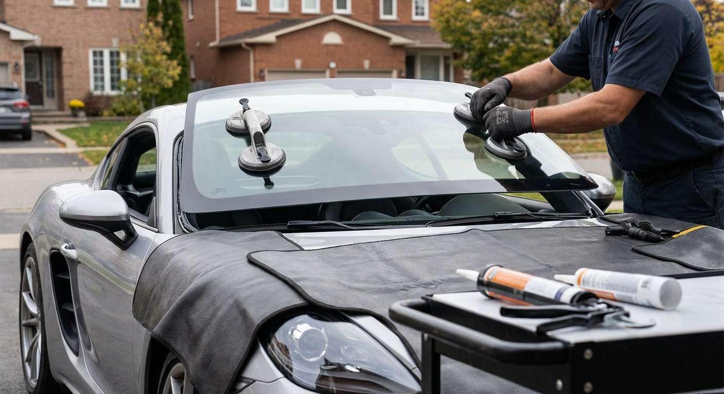 Windshield Replacement for Porsche 718 Boxster / Cayman 2017-2025 (982) by Alexwindshield