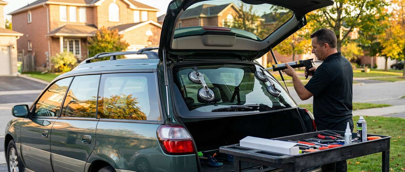 Back Glass Replacement for Subaru Outback 2000-2004 by Alexwindshield