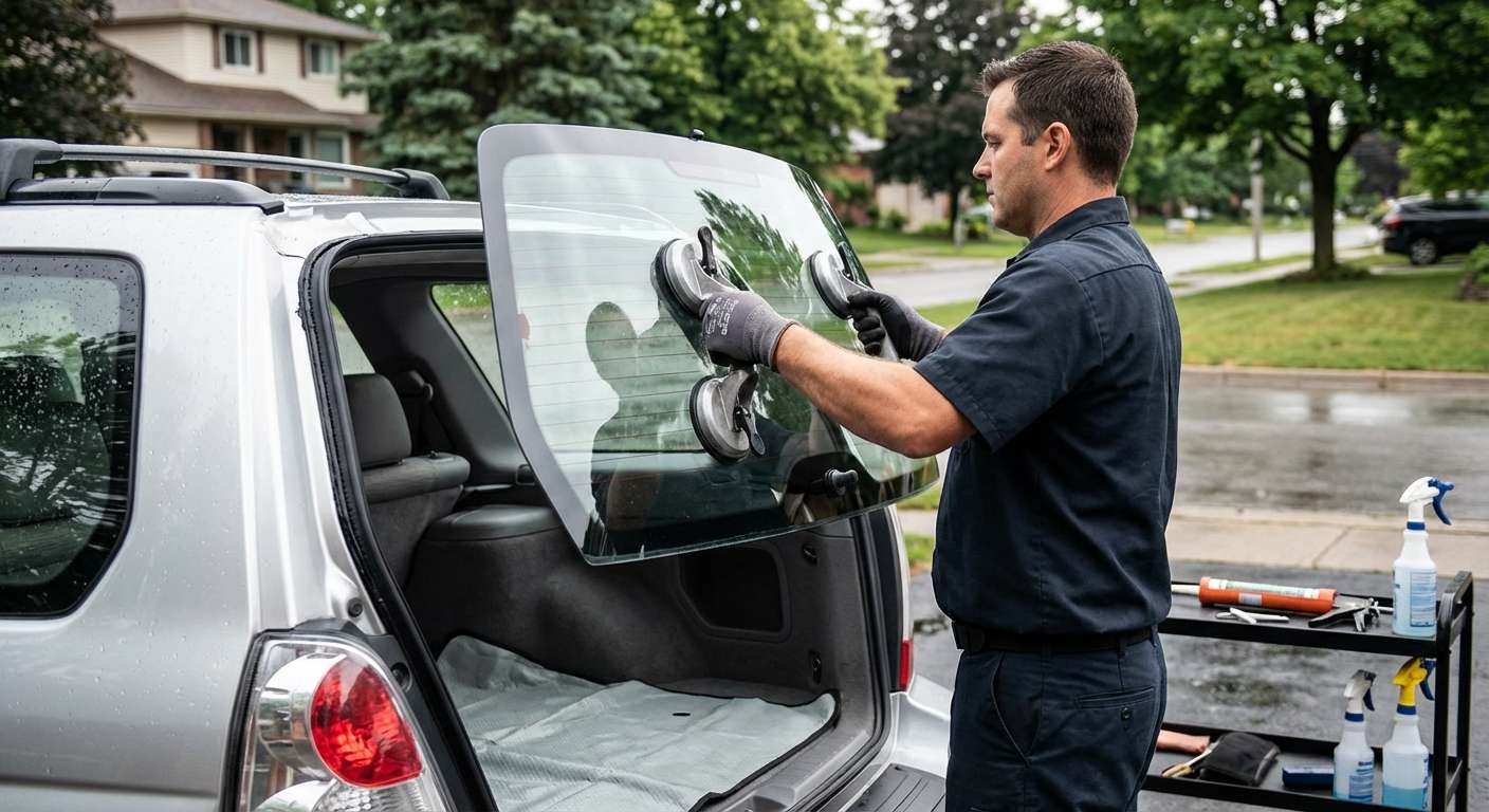 Back Glass Replacement for Subaru Forester 2003-2008 by Alexwindshield