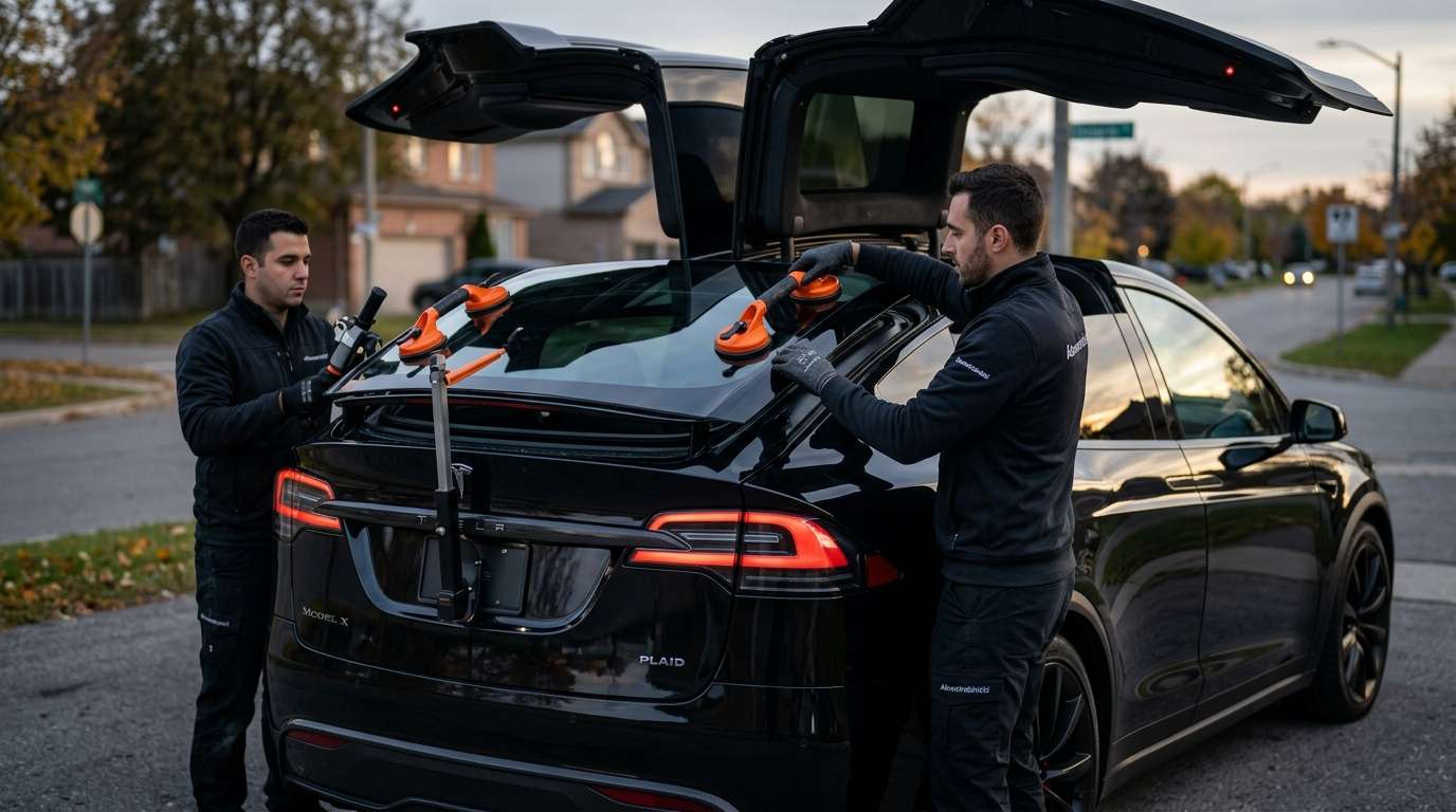 Back Glass Replacement for Tesla Model X Plaid / Refreshed 2022-2027 by Alexwindshield