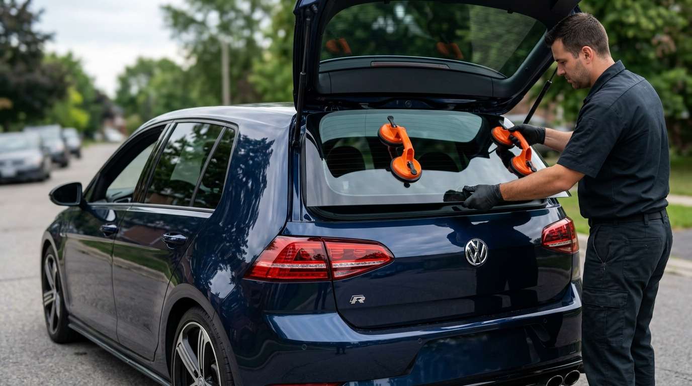 Back Glass Replacement for Volkswagen Golf / GTI / R 2015-2021 (Mk7) by Alexwindshield