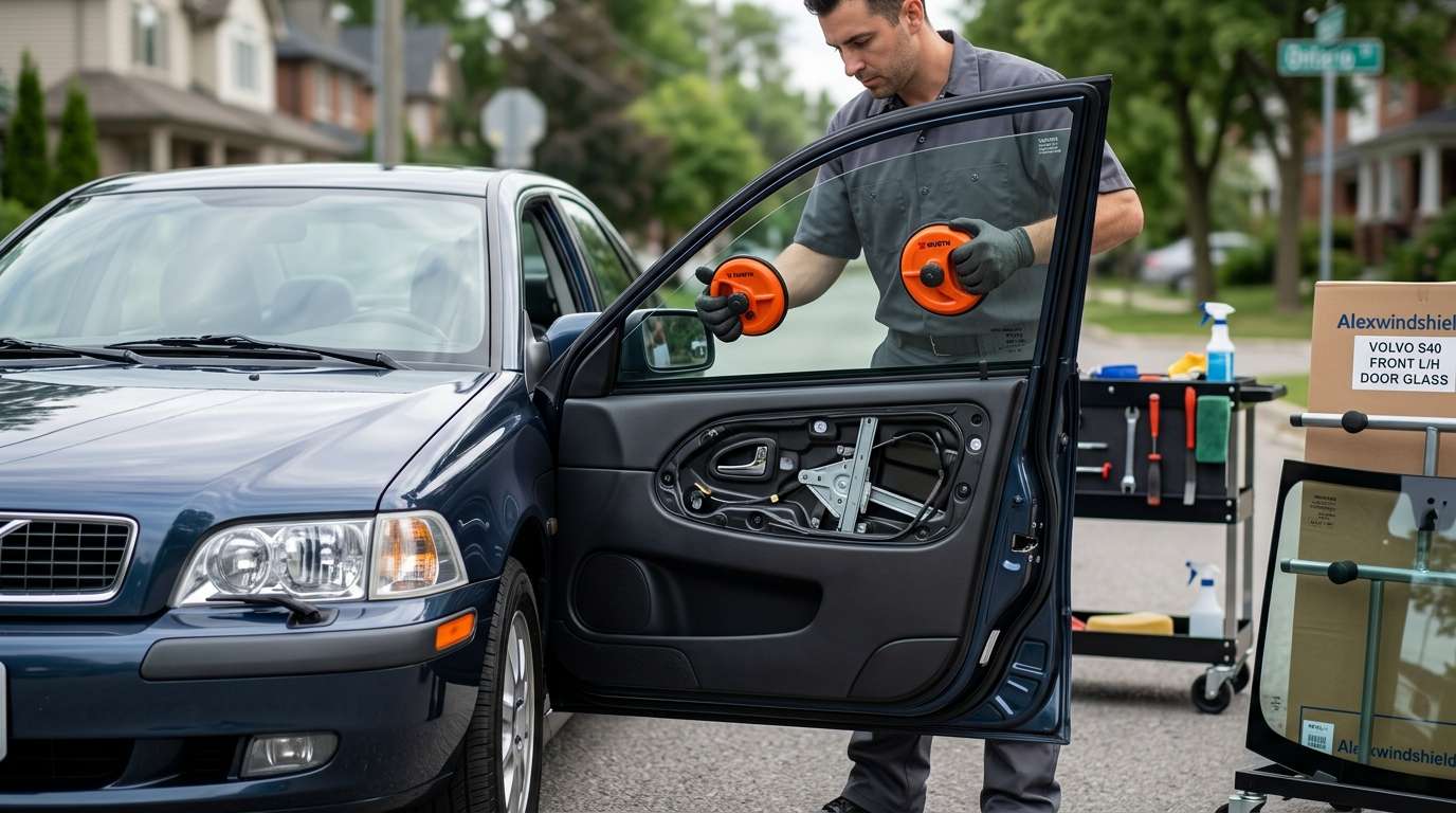 Door Glass Replacement for Volvo S40 2000-2004 by Alexwindshield