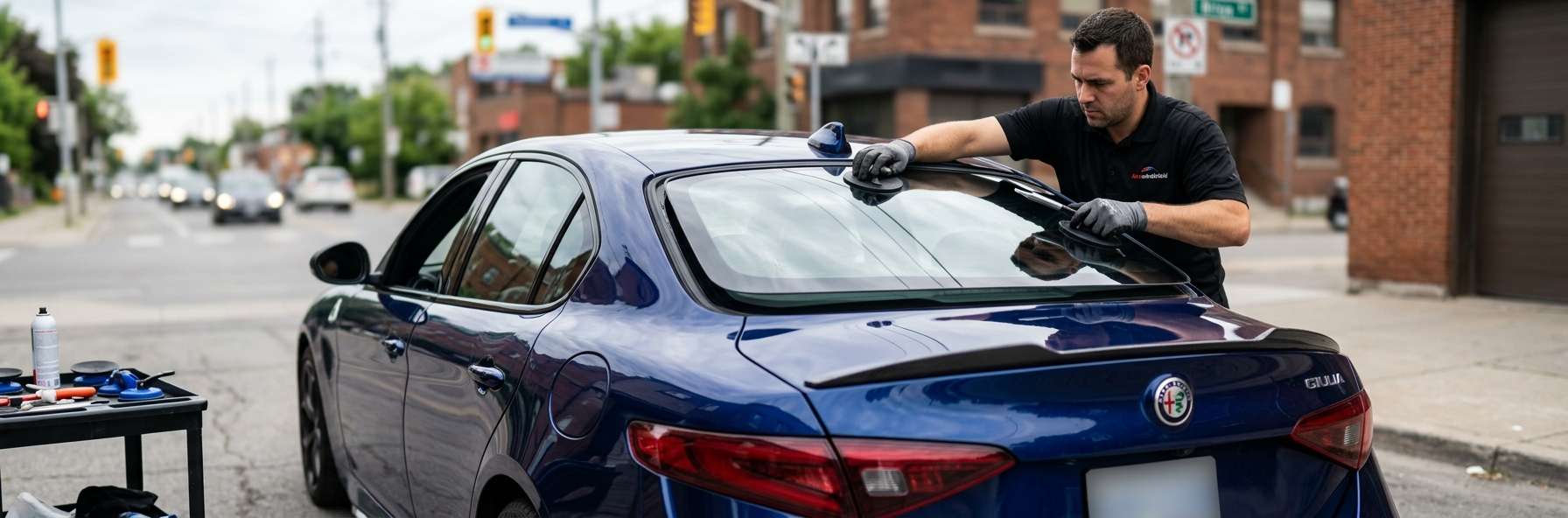 Back Glass Replacement for Alfa Romeo Giulia 2016-2027 by Alexwindshield