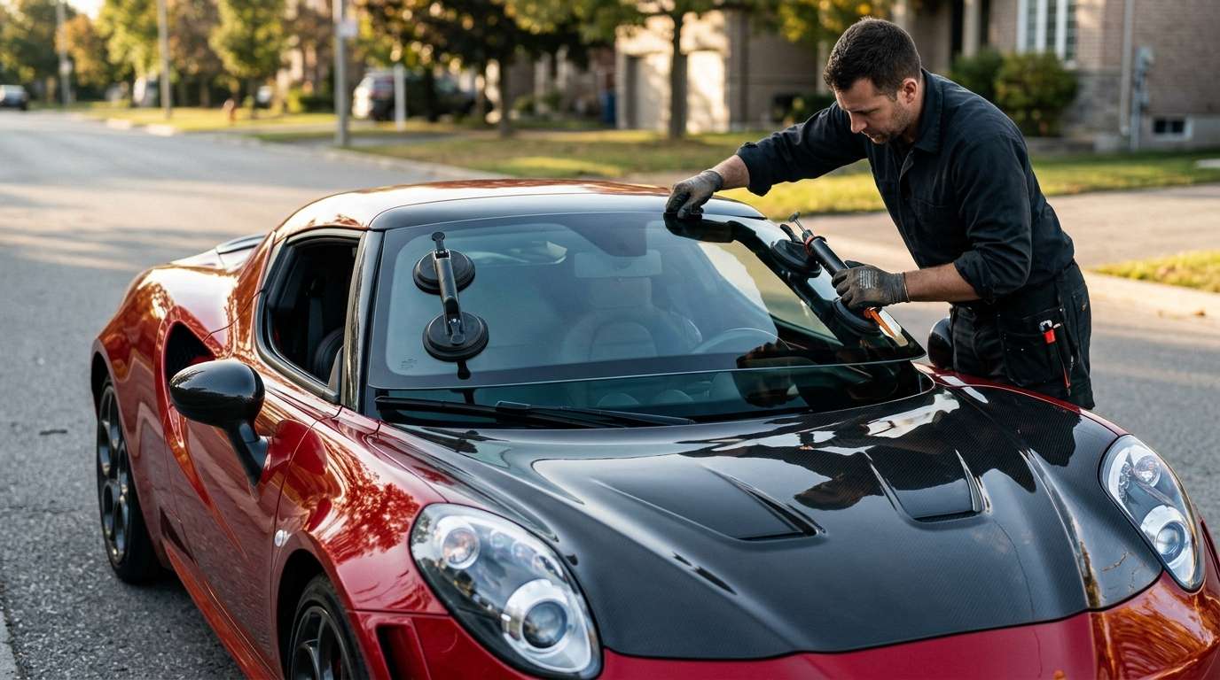 Windshield Replacement for Alfa Romeo 4C / 4C Spider 2014-2020 by Alexwindshield