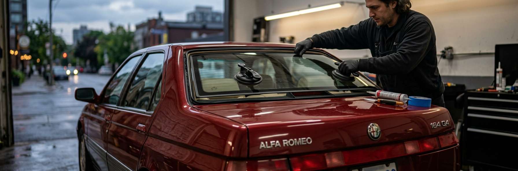 Back Glass Replacement for Alfa Romeo 164 1987-1998 by Alexwindshield