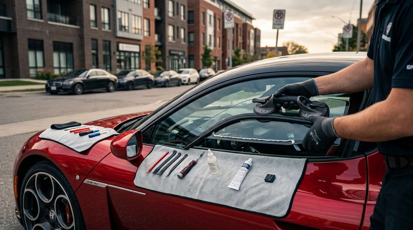Vent Glass Replacement for Alfa Romeo 33 Stradale 2024-2026 by Alexwindshield