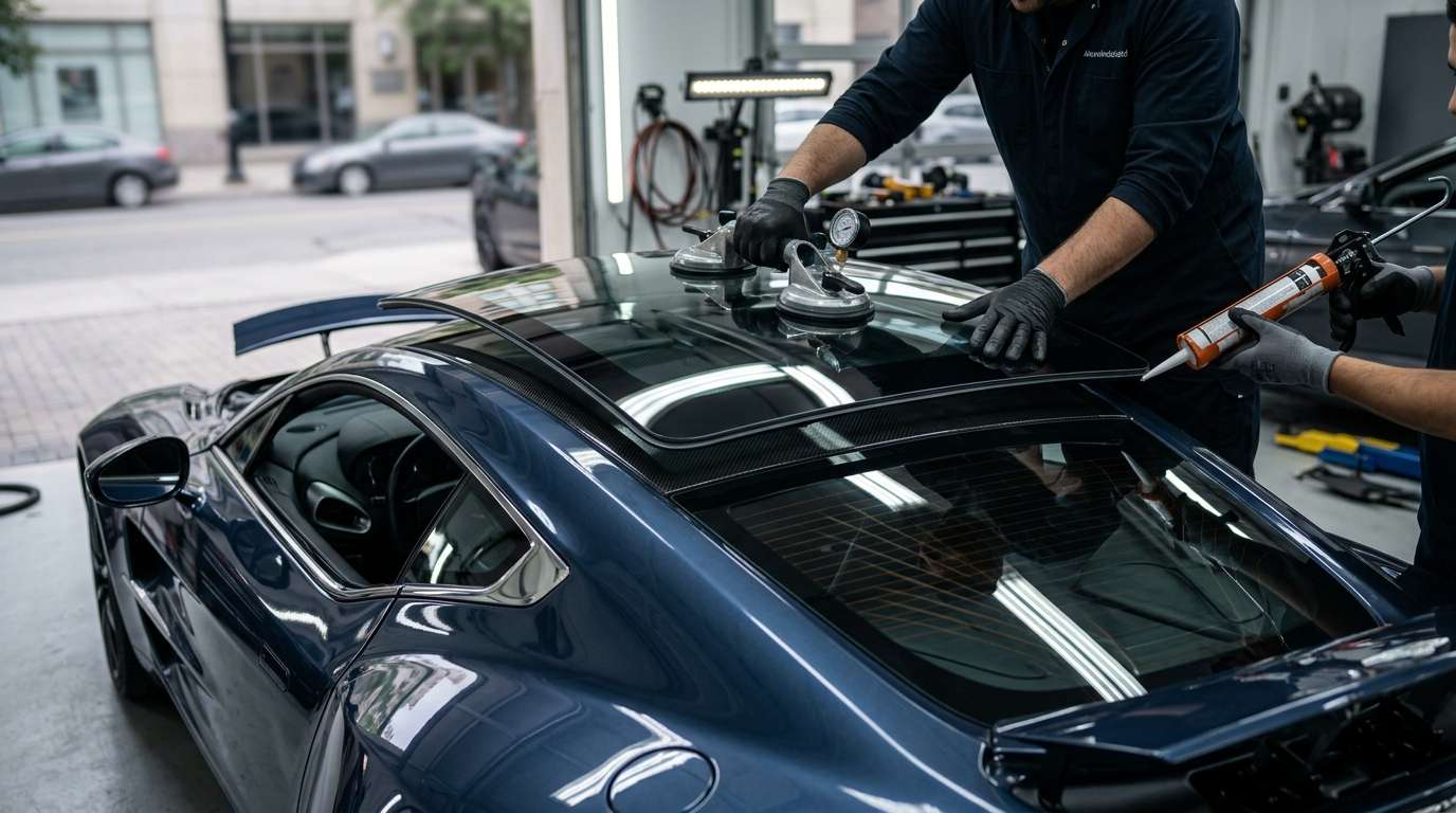 Sunroof Replacement for Aston Martin One-77 2009-2012 by Alexwindshield